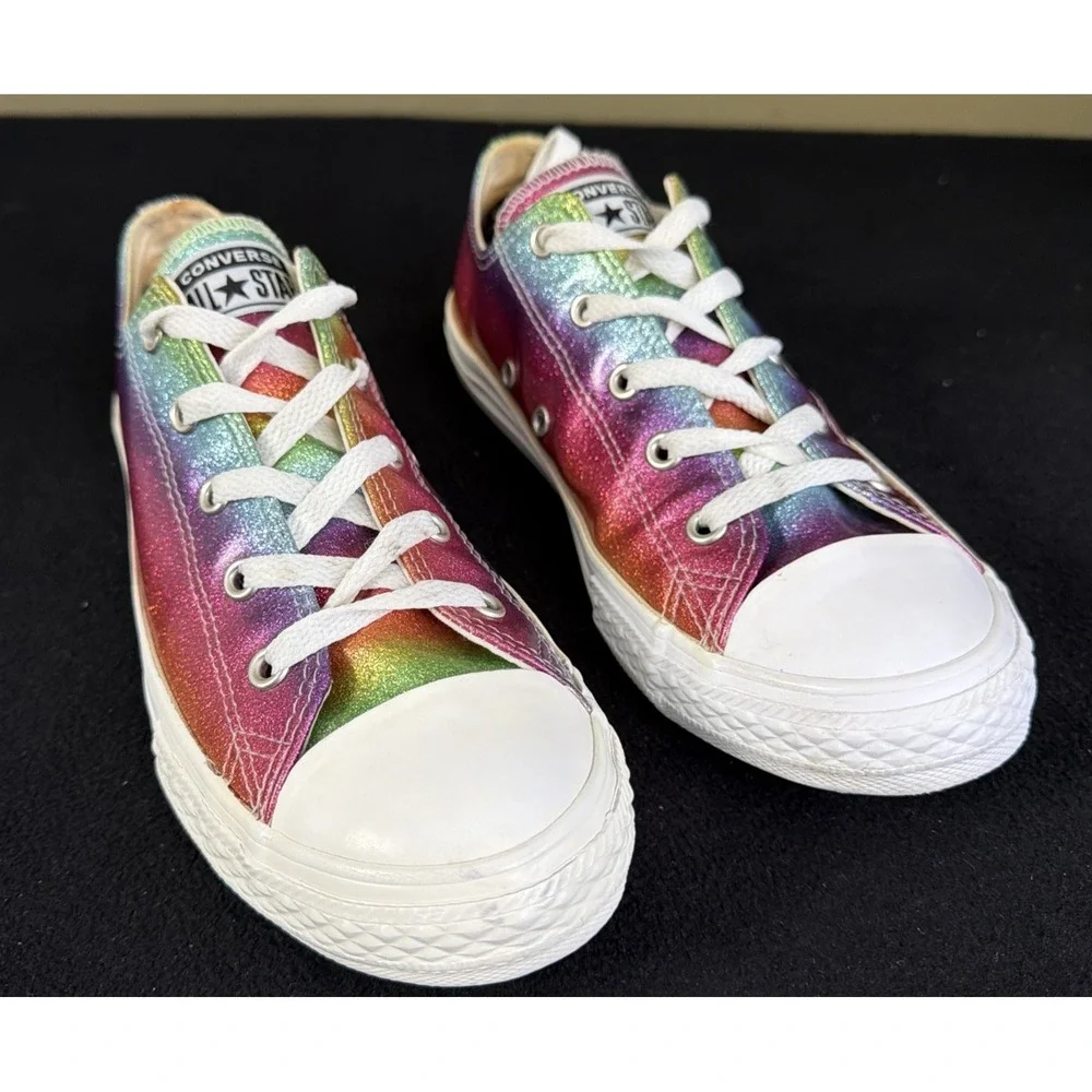 Converse Chuck Taylor All Star Unicorn Glitter Rainbow Pride Junior 4 Multicolor